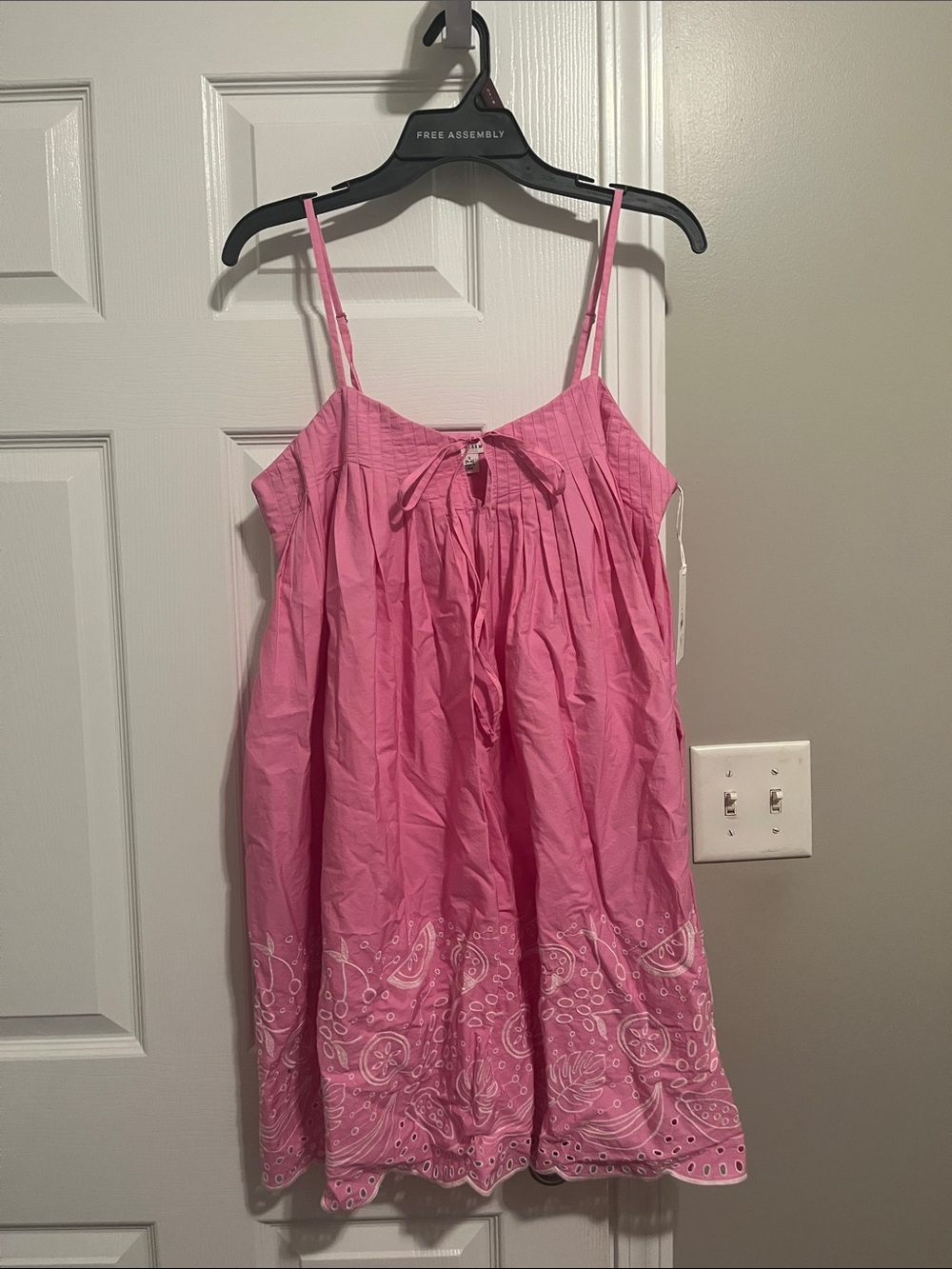 NWT Free Assembly Pink Cotton Sundress